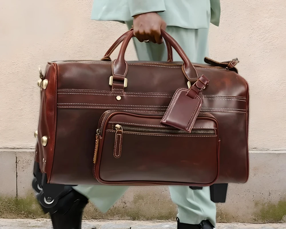 leather carry on bag for men