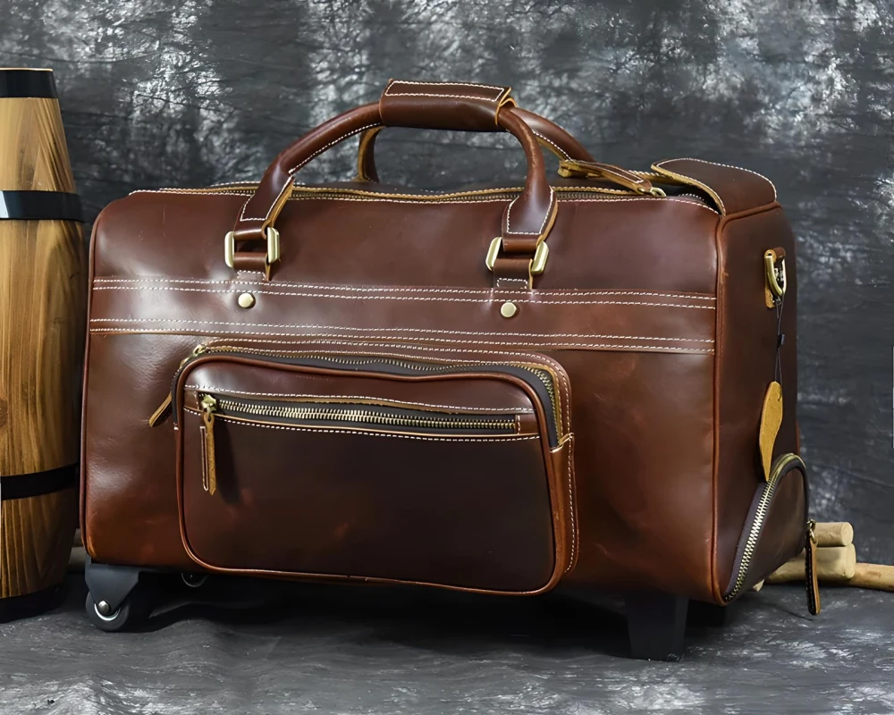 leather carry on bag for men